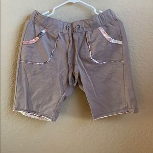 Grey and pink shorts